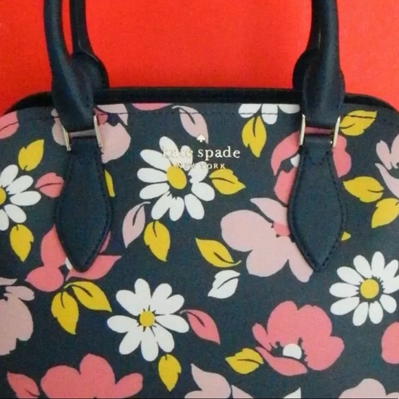 NWT KATE SPADE NEW YORK DARCY ROAD TRIP FLORA BLUE MULTI SMALL SATCHEL/BAG K6108 - Picture 12 of 12